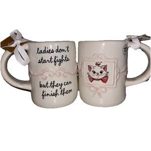 Rae Dunn Disney Marie "ladies don't start fights...." Coffee Mug Aristocats NEW